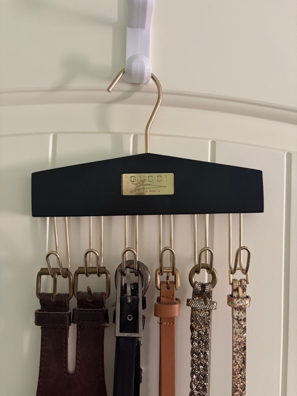 Gucci Black and Gold Multi-Belt Hanger